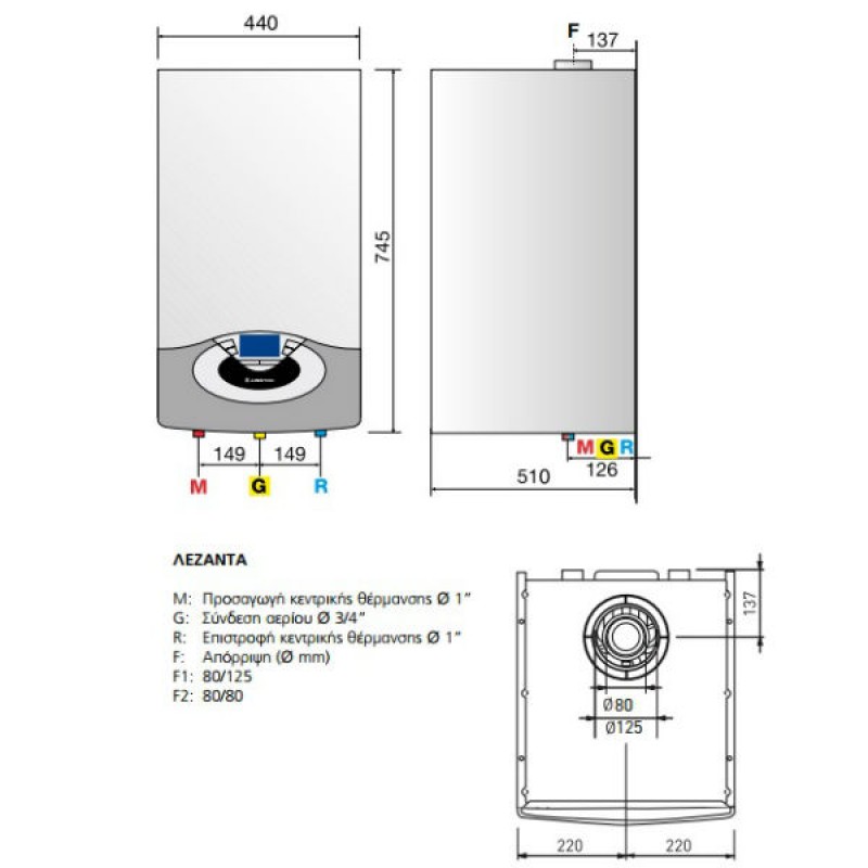 Ariston Genus Premium HP 65 Επιτοίχιος Λέβητας Συμπύκνωσης  Αερίου (3 άτοκες δόσεις)